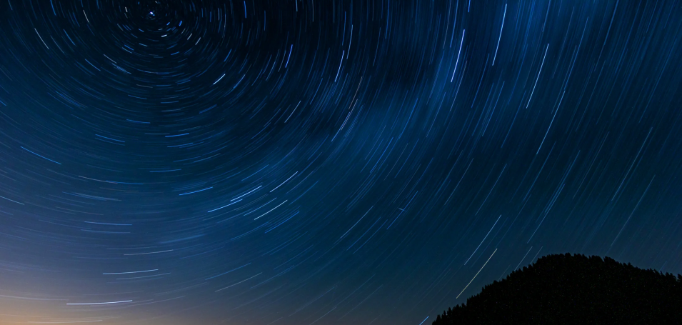 Timelapse picture of stars in the sky