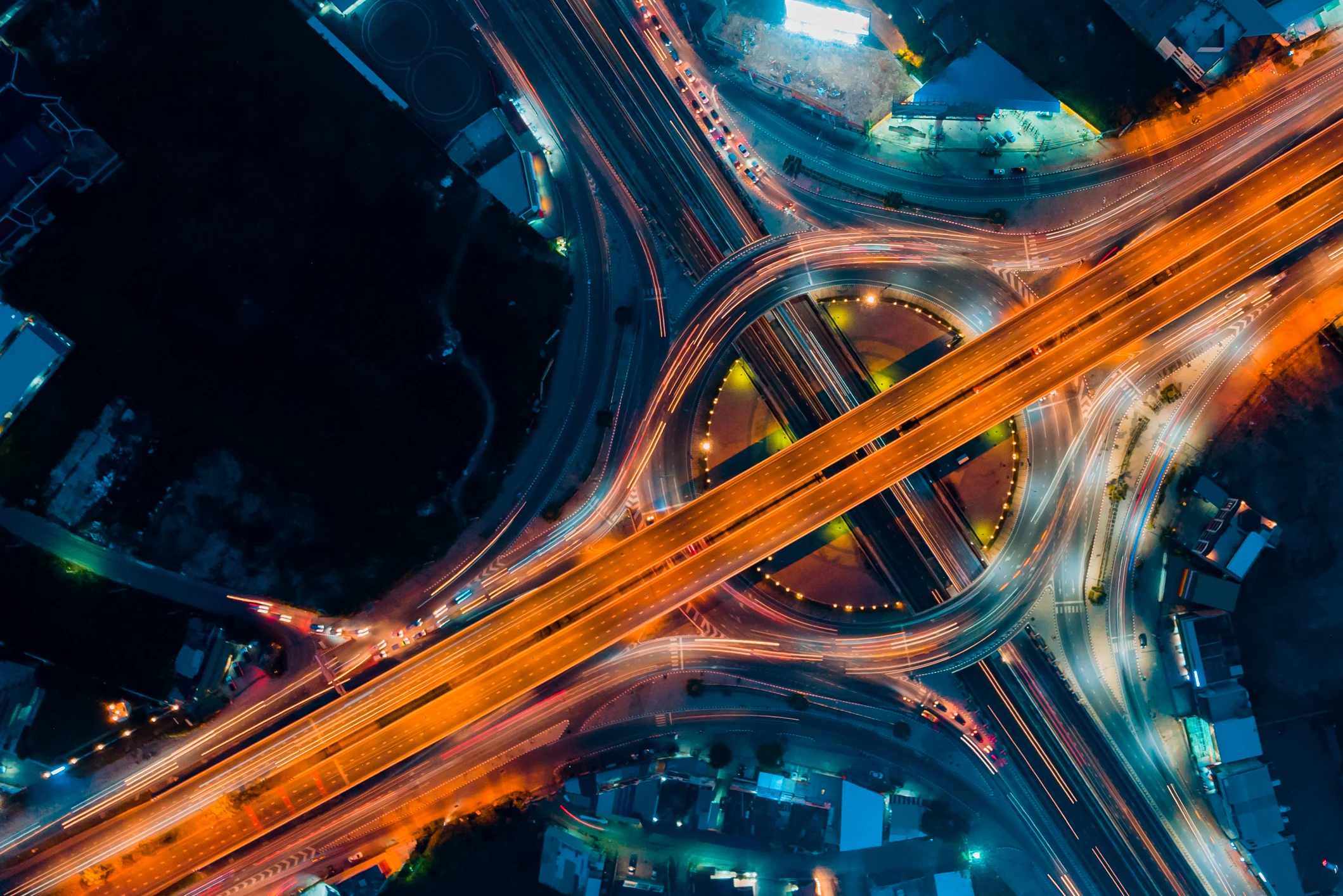 Highway from birds eye view