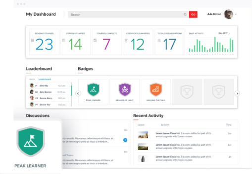 Platform dashboard example