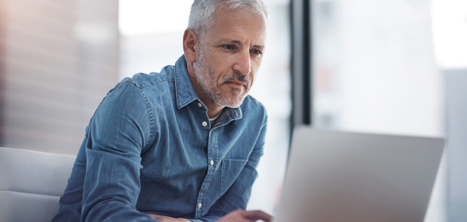 Man on a laptop